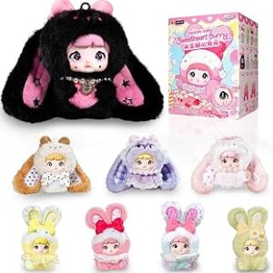 Plush Blind Box,Nommi Baby Sweetheart Bunny Series Stuffed Blind Box Doll 1PC,Kawaii Mystery Vinyl Plush Toys Collectible for Birthday Gift,Christmas and Easter Basket Essentials(Random 1PC)