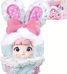 Nommi Baby Plush Blind Box – Sweetheart Bunny Blind Box Keychain, Collectible Toy Doll Figure for Christmas Birthday Gift (Single Box)