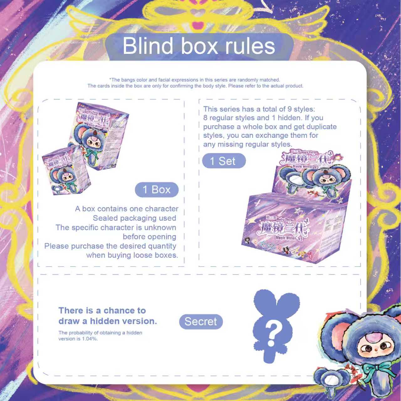 Baby three - Magic mirror V2 plush Lucky Bags