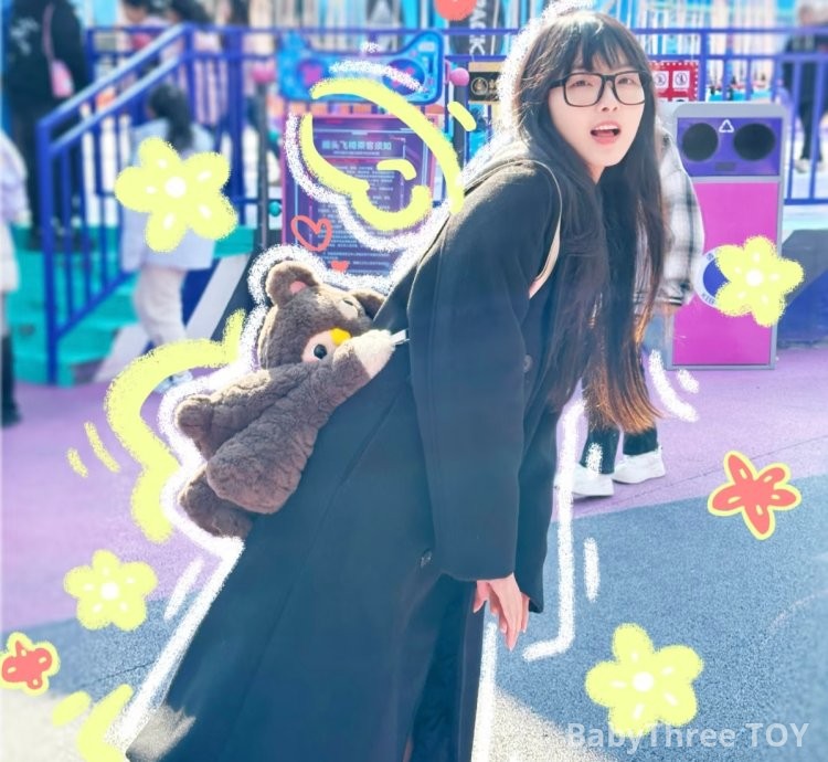 Baby three bear backpack plush blind box