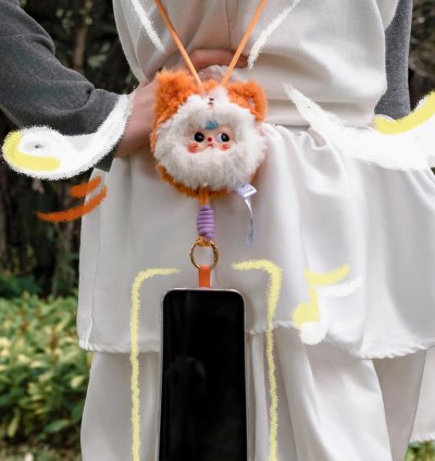 Baby Three Plush Phone Strap Plush Toy Doll Blindbox - Image 2