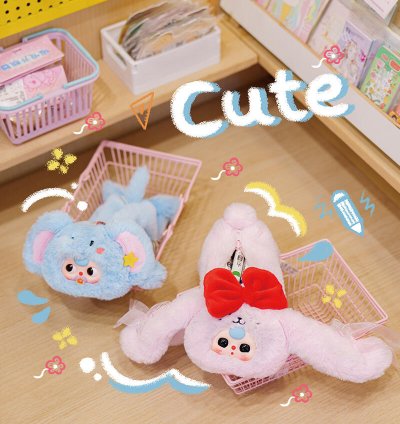 Baby Three Stationery Storage Plush Toy Doll Blind Box - Image 3