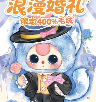 Baby Three Romantic Wedding 400% Plush Toy Doll - Image 3